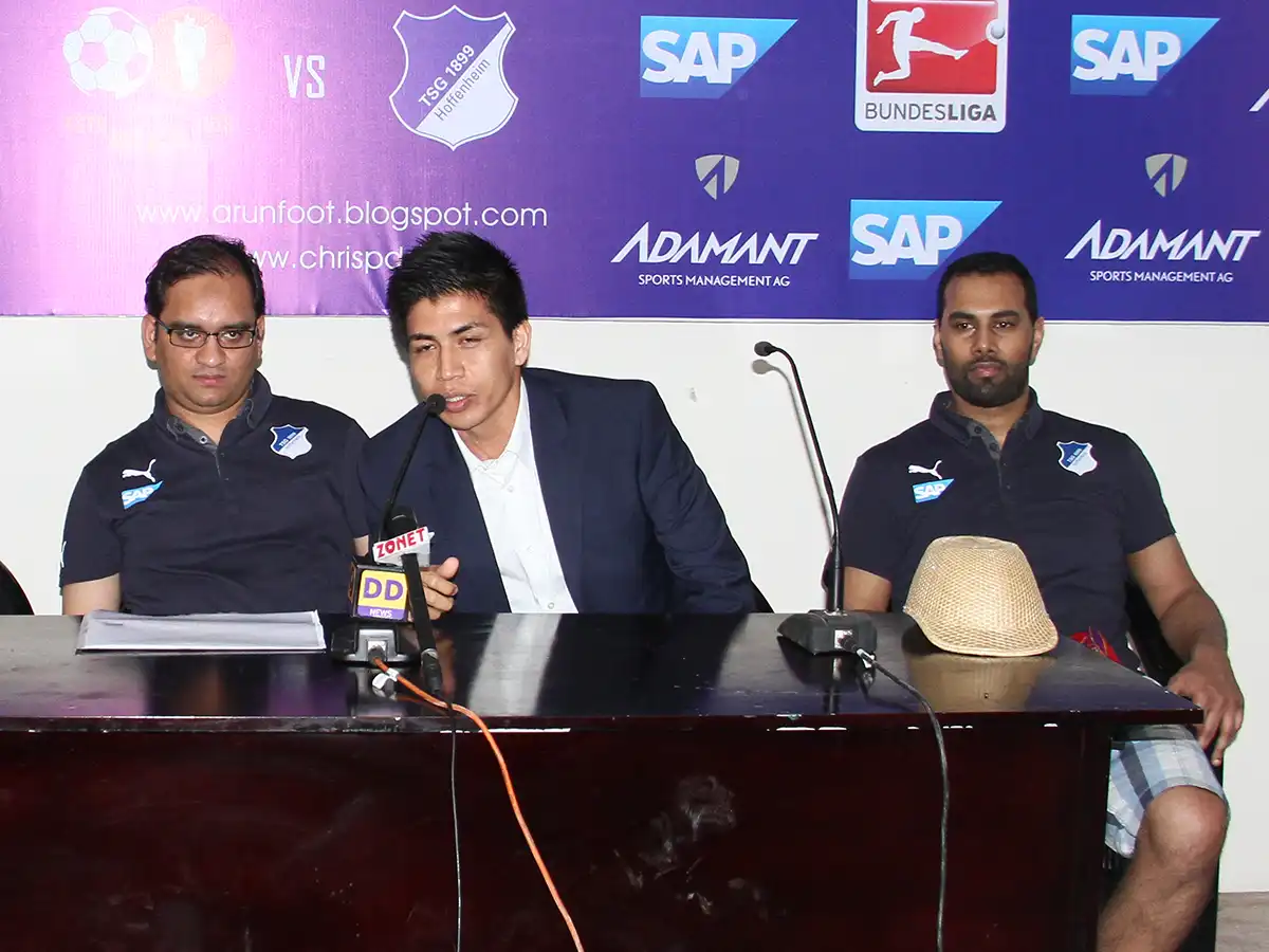 Chris Punnakkattu Daniel during TSG 1899 Hoffenheim's India Tour in 2014